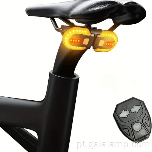 Luz de giro de bicicleta impermeável sem fio